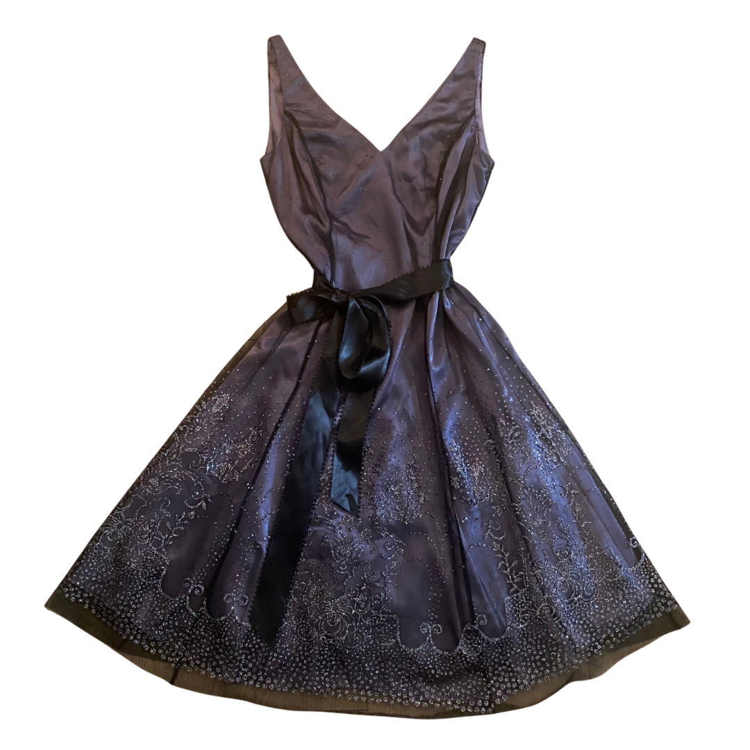 New With Tags - Purple, Black & Silver Party Dress (S)