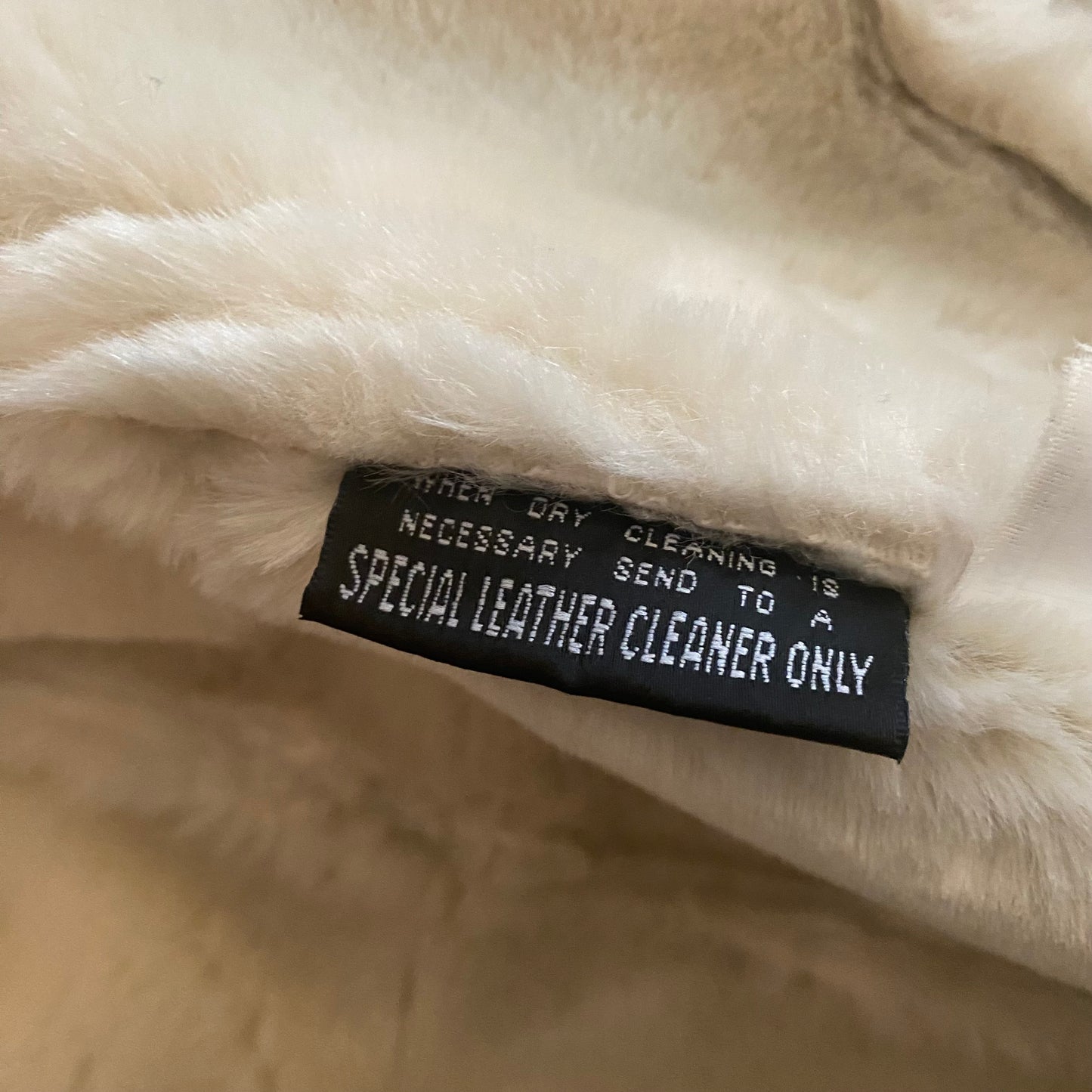 Vintage Wilson’s Chocolate Brown Leather Faux Fur Lined Coat (XL)