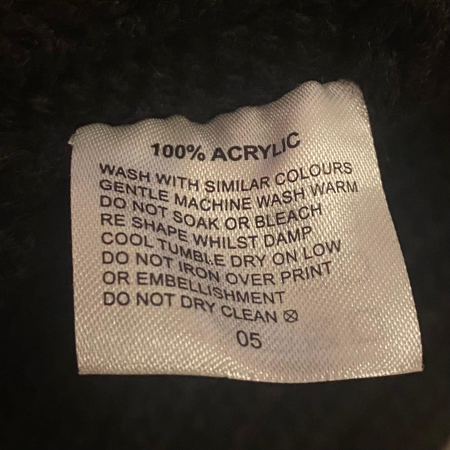 đź”” Upcycled Pearl-Studded Black Knit Beanie