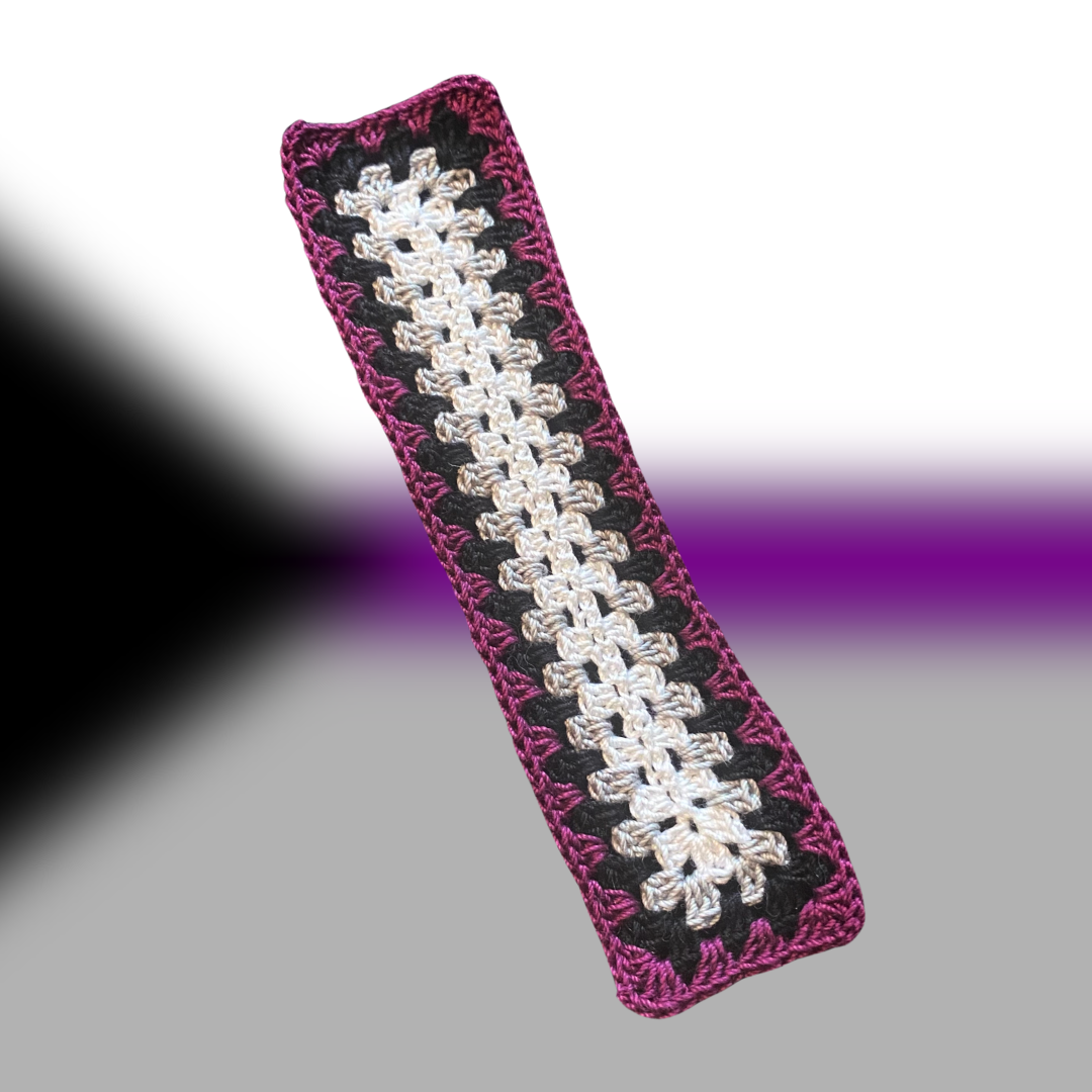 Asexual Spectrum Pride Micro-Crocheted Cotton Bookmark