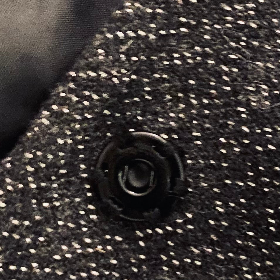 Upcycled Knit Slate Grey/Silver ¾ Sleeve Jacket (S)
