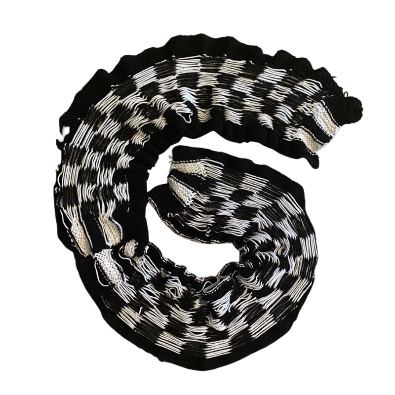 Chess Not Checkers Handknit Scarf