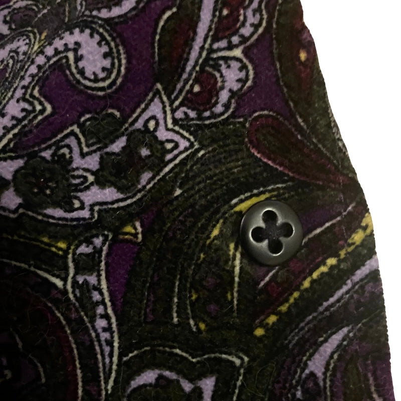 Velvet Black/Purple/Yellow Paisley Blazer (4P)