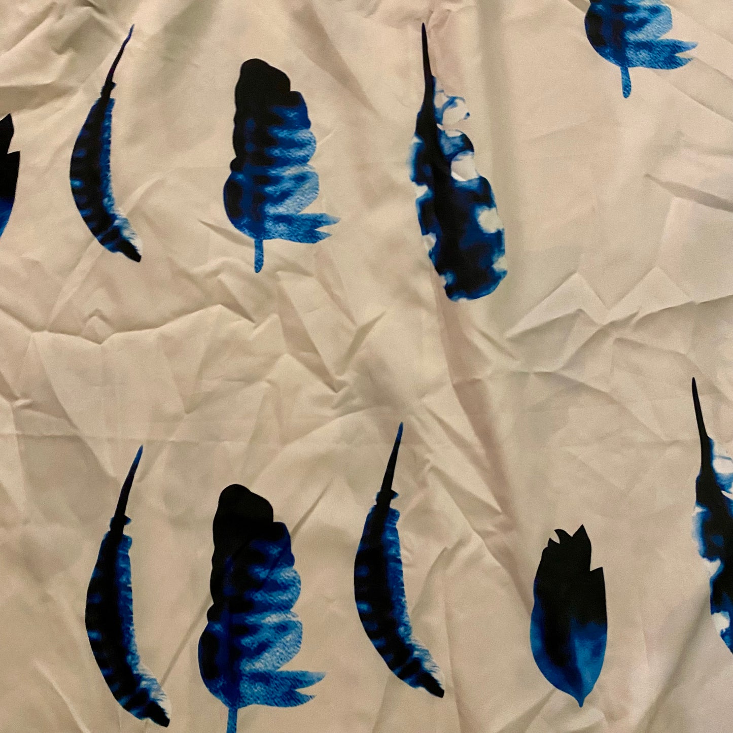 NWT Vonda White/ Navy Blue Watercolor Feather Maxi Dress - Extra Large