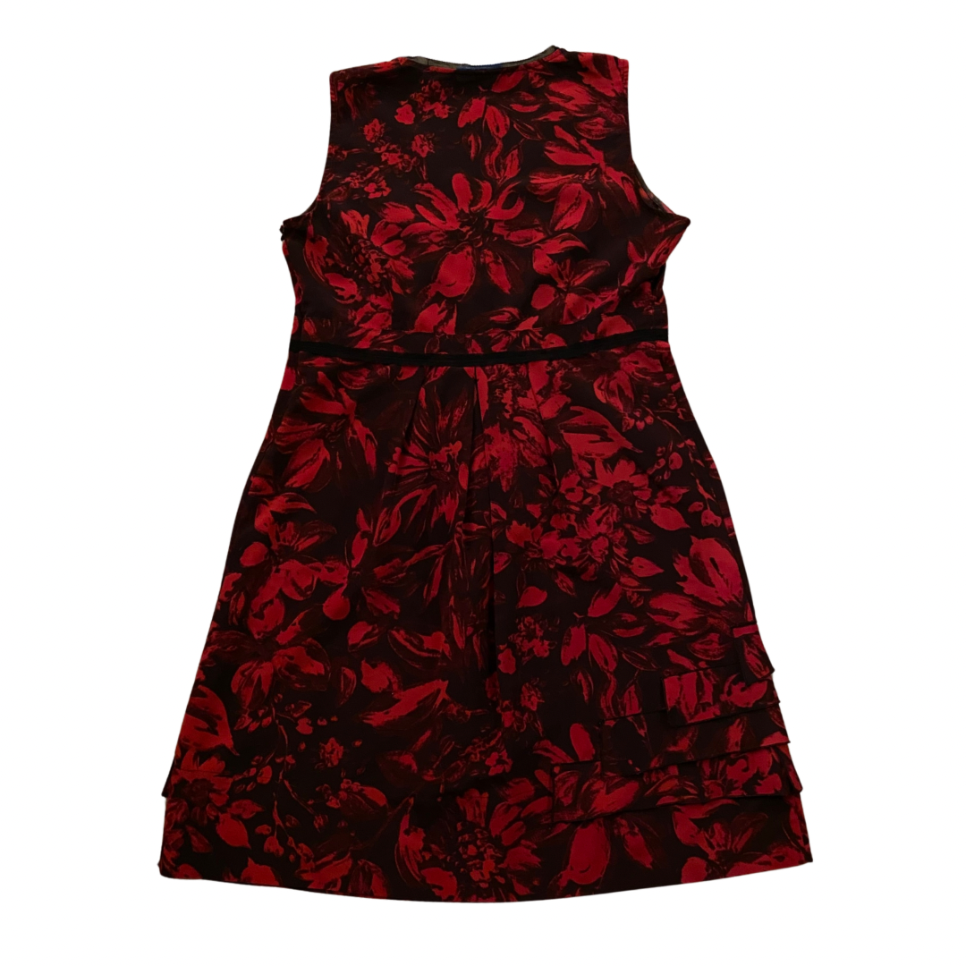 Black & Red Floral Cocktail Dress (Petite Large)