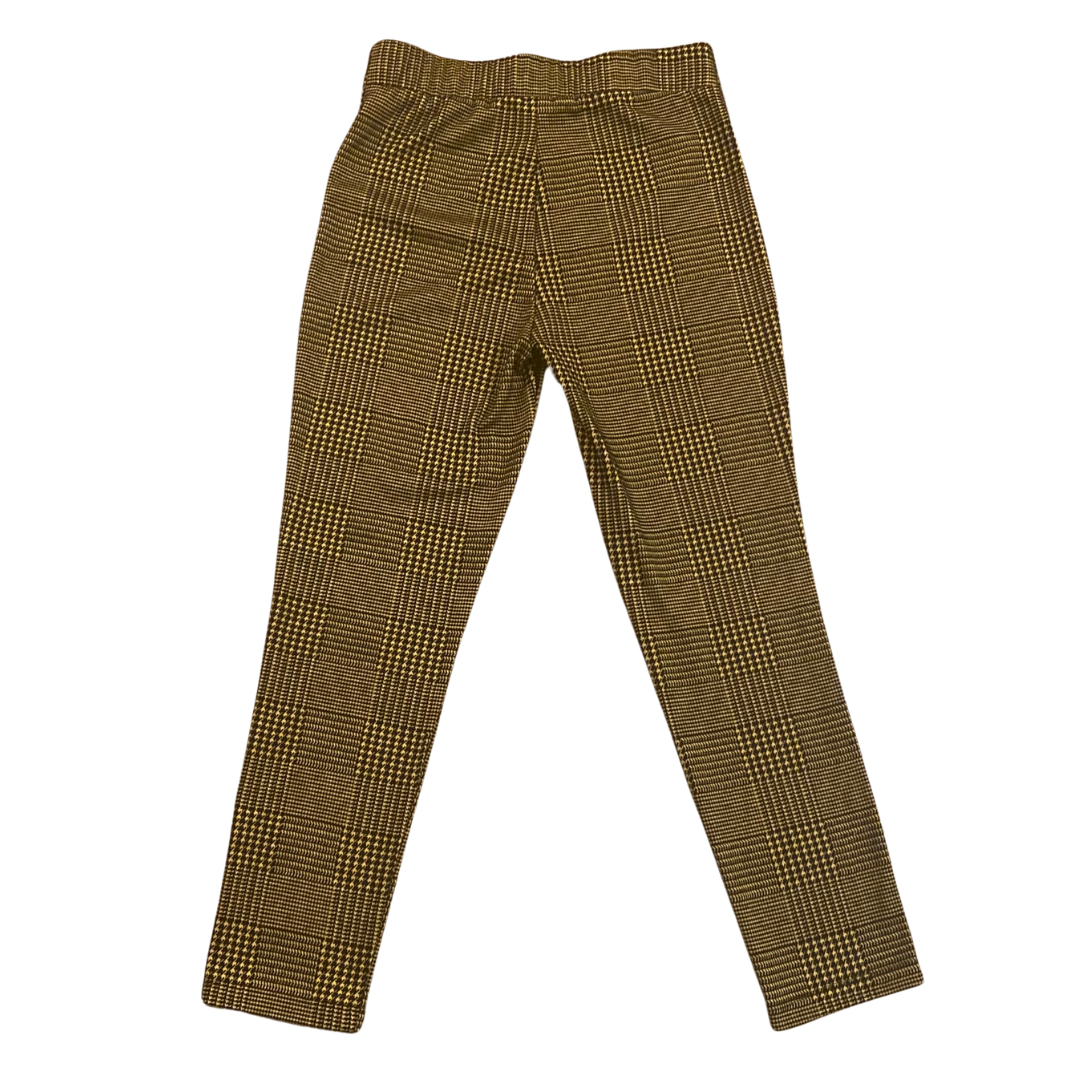 Checkerboard Plaid Yellow and Black Skinny Trousers (S)
