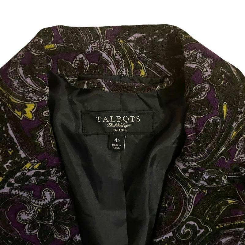 Velvet Black/Purple/Yellow Paisley Blazer (4P)