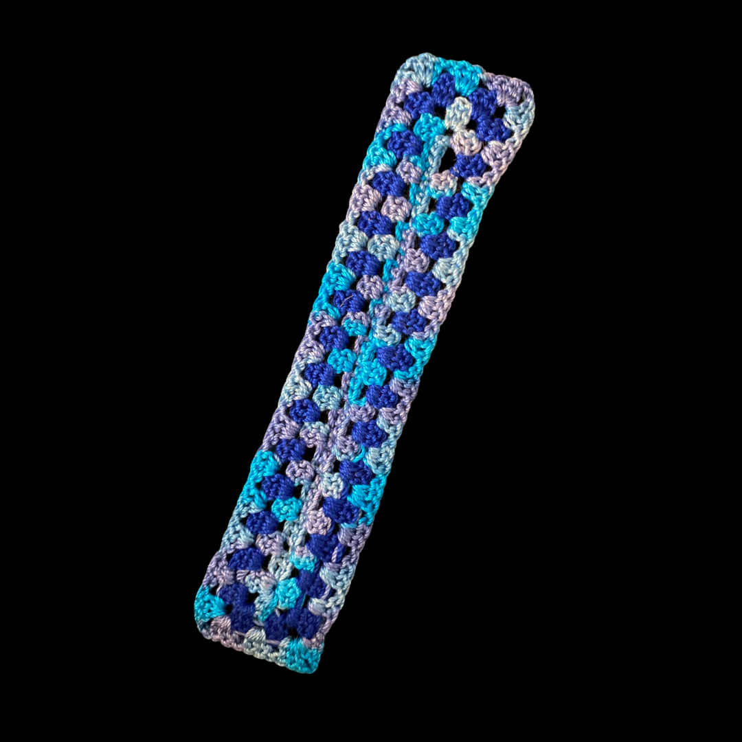 “The Blues” Granny Stitch Micro-Crocheted Bookmarks | Made by Maya