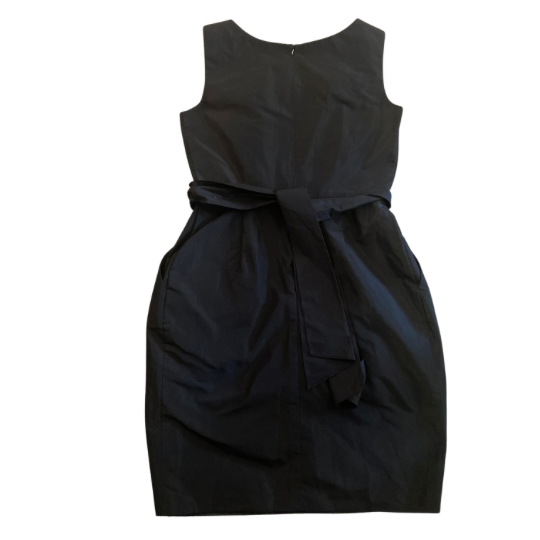 New With Tags Black Cocktail Dress with Satin Sash & Pearl Buckle (8)