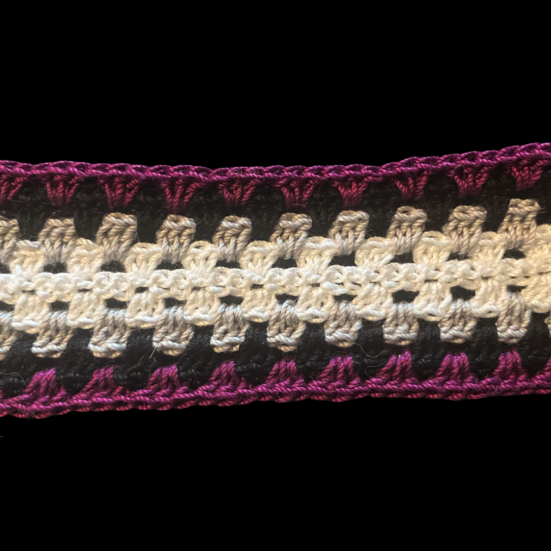 Asexual Spectrum Pride Micro-Crocheted Cotton Bookmark