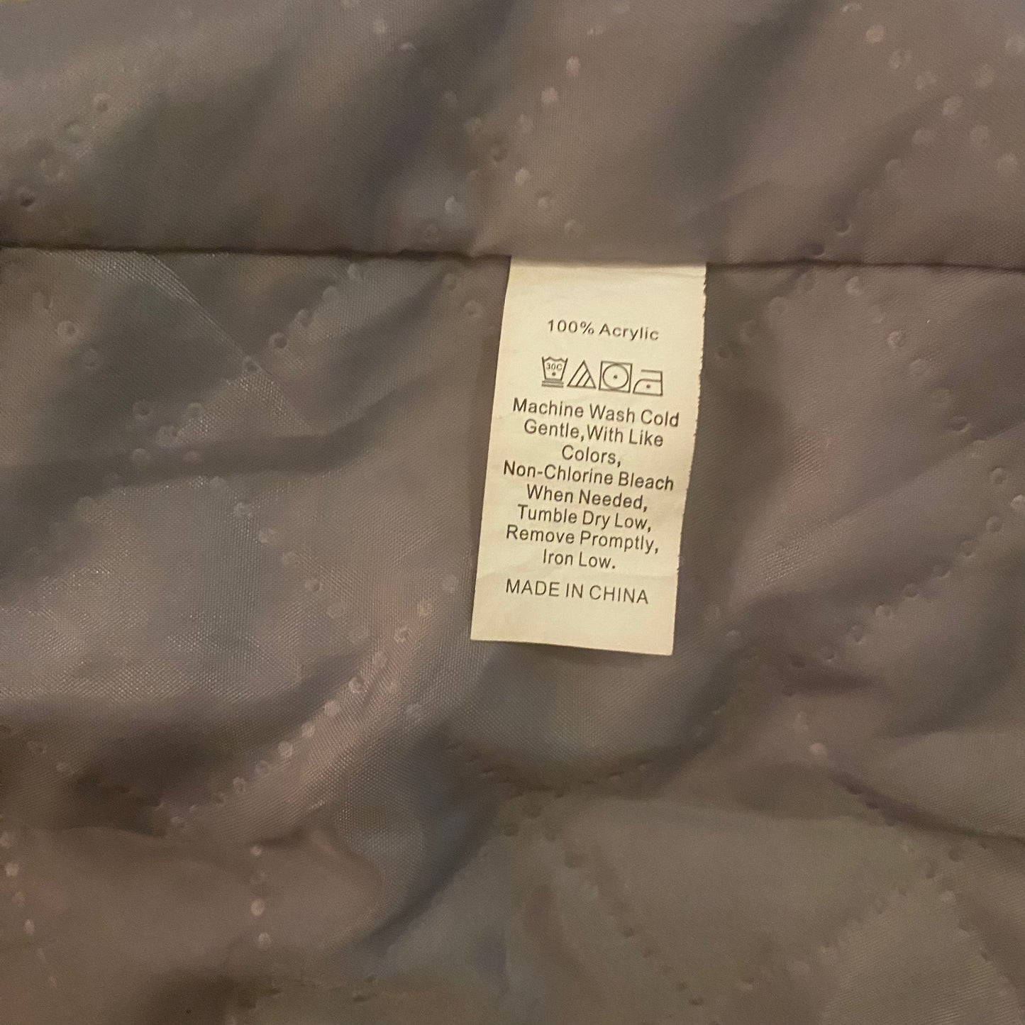 Grey Faux Fur Shag Jacket (Small)