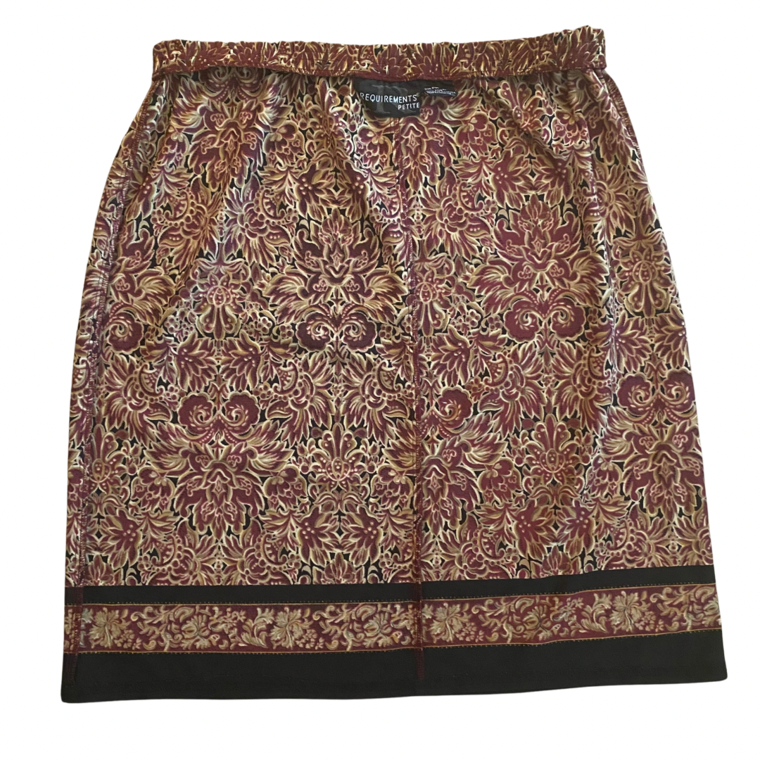 Vintage Burgundy/Brown/Cream Paisley Skirt (PM)