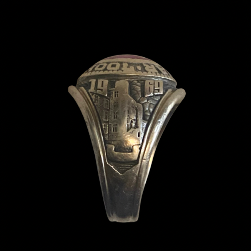 Class of '69 Dunbar High Class Ring, 10K Gold Band (7.5)