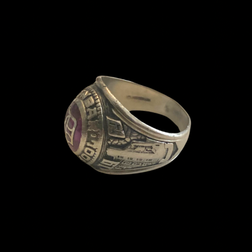 Class of '69 Dunbar High Class Ring, 10K Gold Band (7.5)