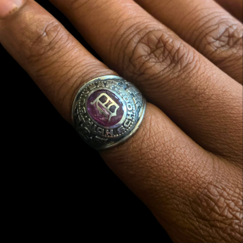 Class of '69 Dunbar High Class Ring, 10K Gold Band (7.5)