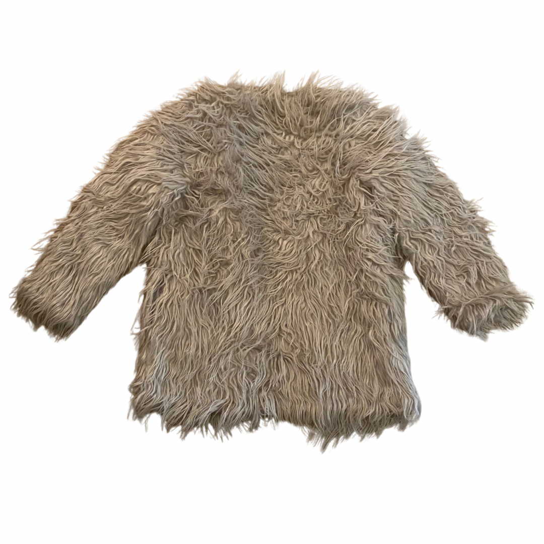Grey Faux Fur Shag Jacket (Small)