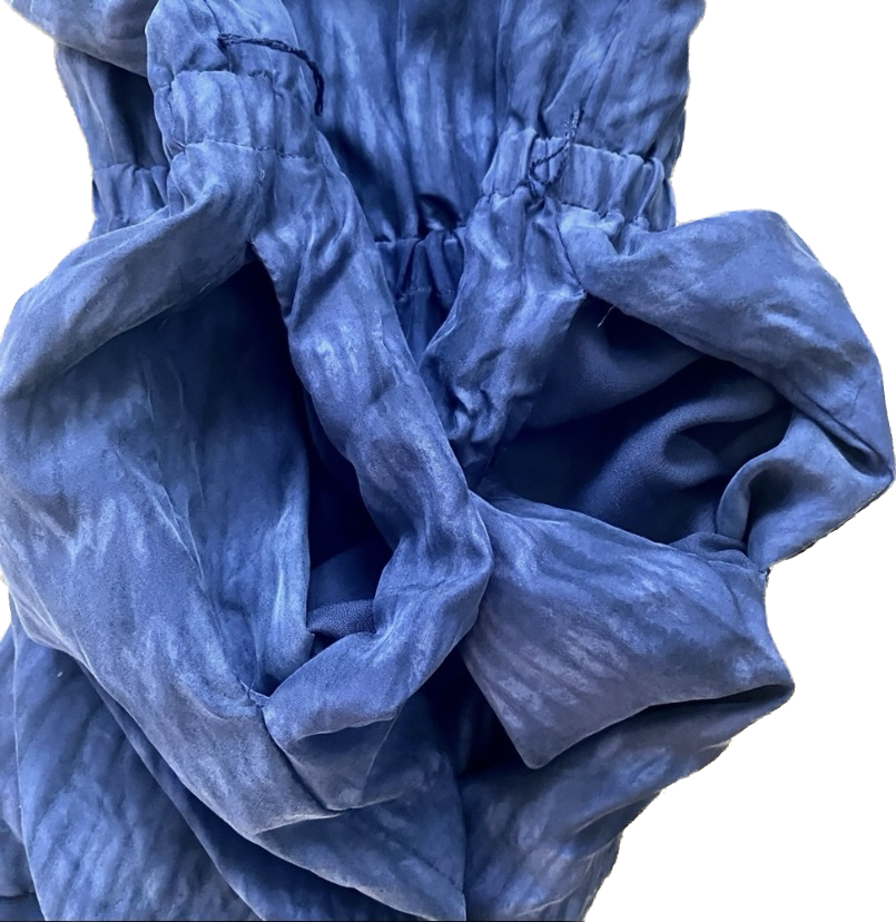 Michael Kors Blue Tie-Dye Sleeveless Racerback Blouson Dress (S/M)
