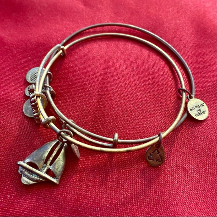Alex & Ani Bronze Nautical Bracelets (Set of 2)