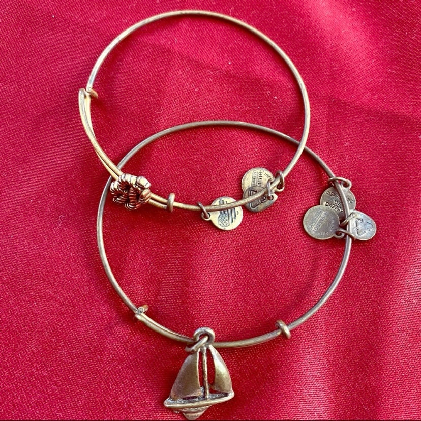 Alex & Ani Bronze Nautical Bracelets (Set of 2)