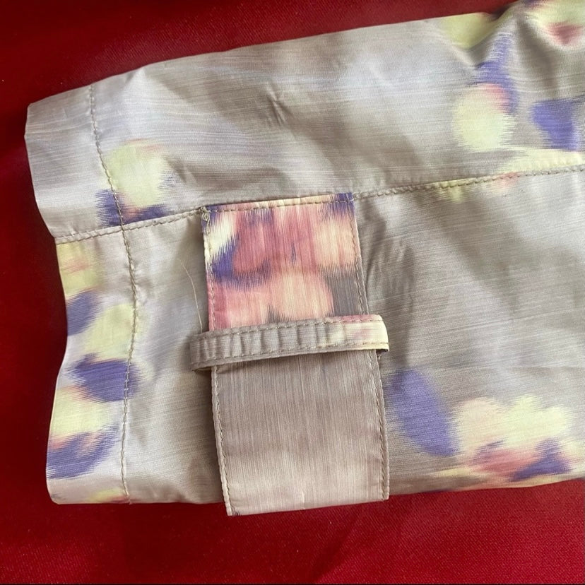 Coldwater Creek Spring Daffodil Blur Beige/Yellow/Purple Trench Jacket (M)