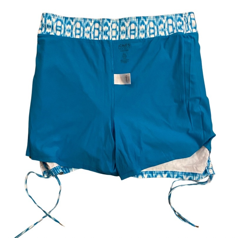 NWT Blue & White Tie Dye Pattern Side Ruched Skort (L)