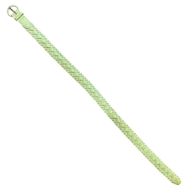 Light Green Vintage Talbots Woven Leather Belt (XS/S)