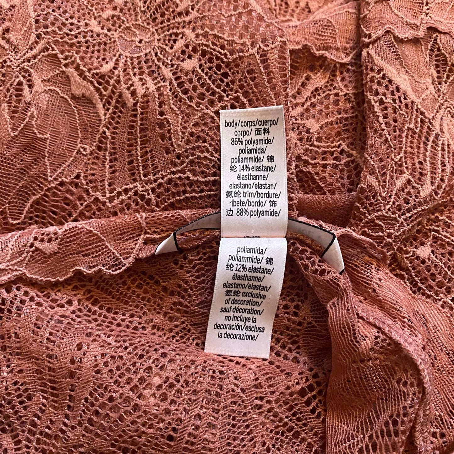 Mauve Pink Victoria’s Secret Floral Lace Nightie/ Sheer Slip Dress (XL)
