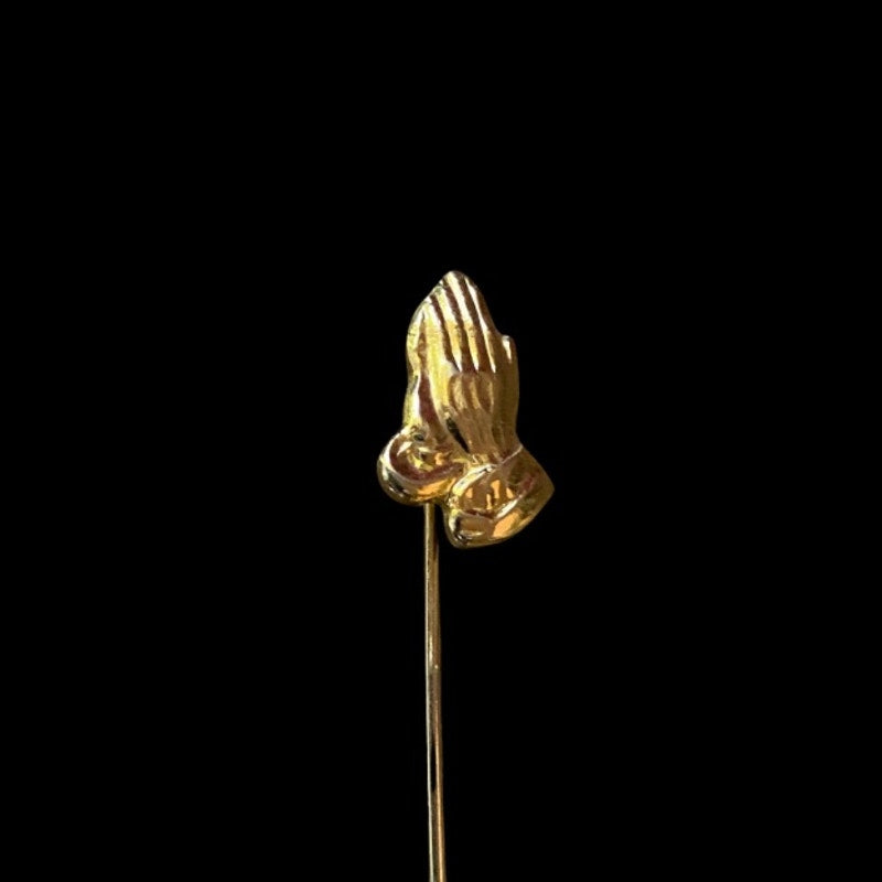 Vintage Gold Praying Hands Stick/Lapel Pin