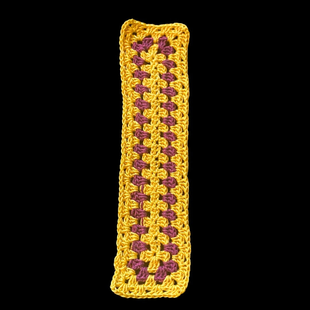 Intersex Pride Micro-Crocheted Cotton Bookmark