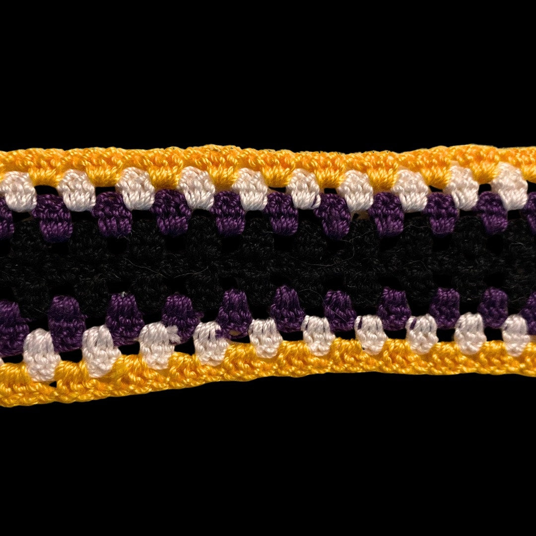 Nonbinary Pride Micro-Crocheted Cotton Bookmark