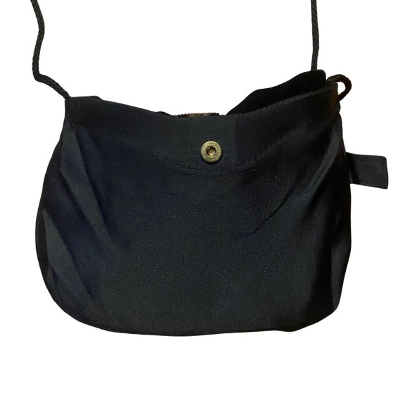 Vintage Glamour Gold/Silver/Black Velvet Beaded Bow Clutch/ Shoulder Bag