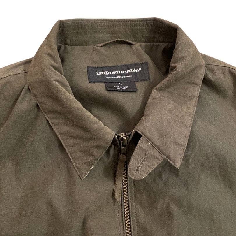 Classic Army Green Faux Suede Bomber Jacket (XL)