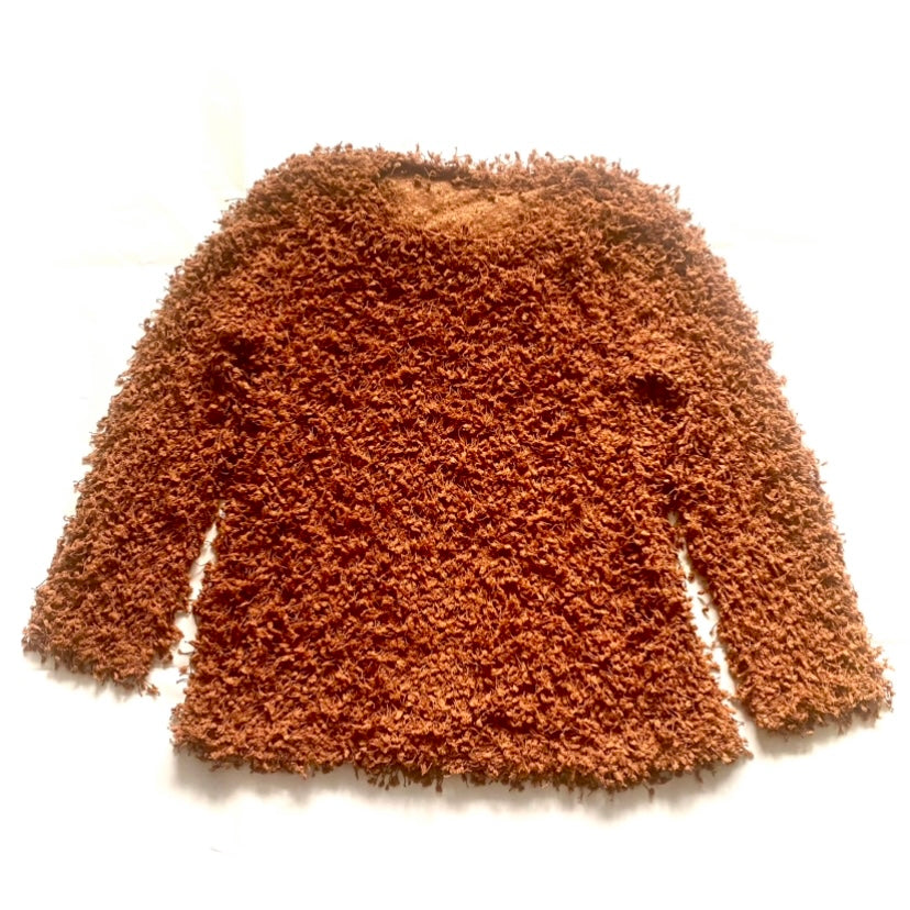 Cinnamon Brown Teddy Textured Sweater (M)