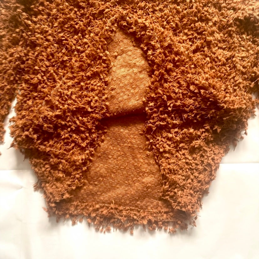 Cinnamon Brown Teddy Textured Sweater (M)