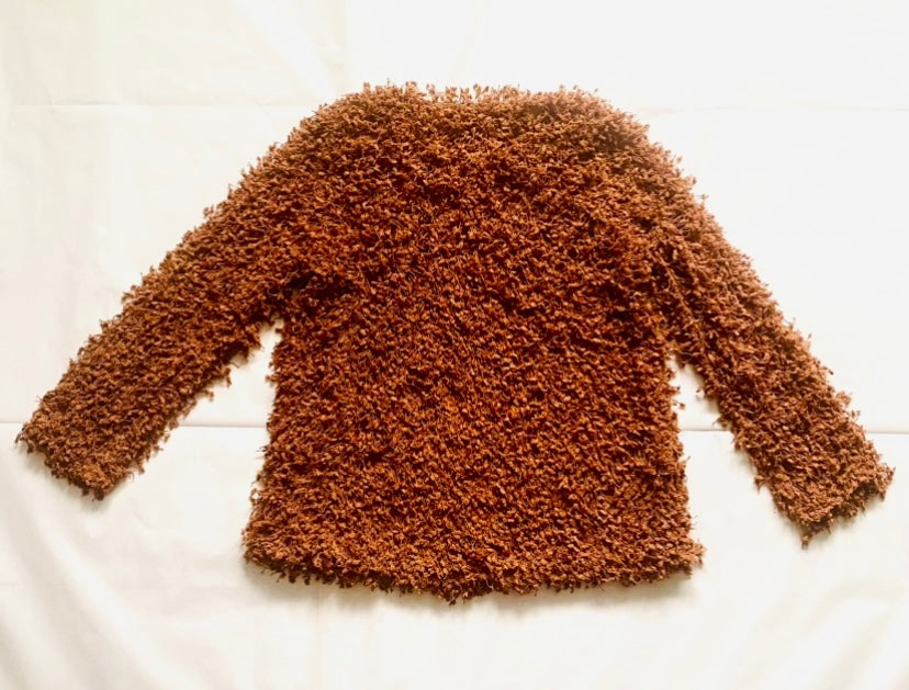 Cinnamon Brown Teddy Textured Sweater (M)