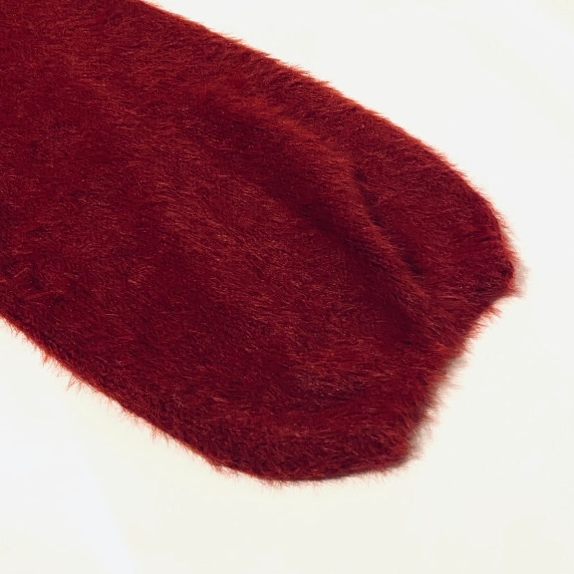 NWOT Burgundy Red Eyelash Knit Ava and Viv V-Neck Sweater (3XL)