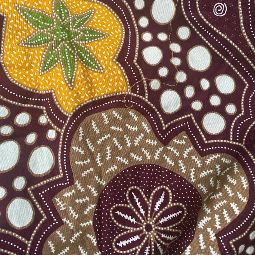 Vintage Handmade Ankara Split-print Capri Pants (M)