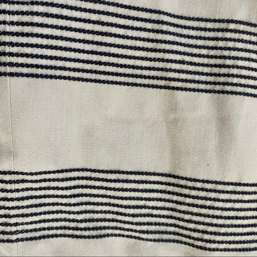 Y2K Zip-up Striped Beige & Black Striped Cotton Jacket (8)