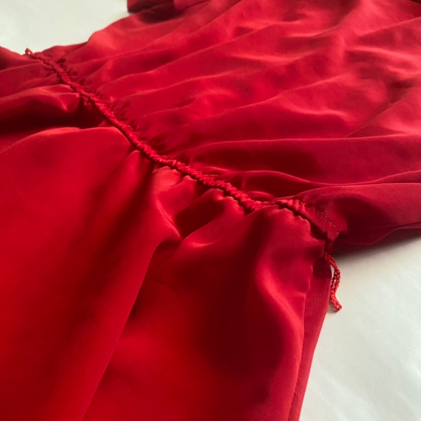 π Maraschino Cherry Red Midi Dress (12)