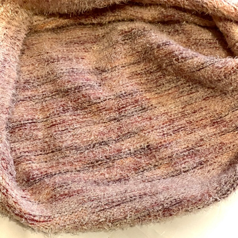 Classic Pastel Pink Knit Turtleneck Sweater (XXL)