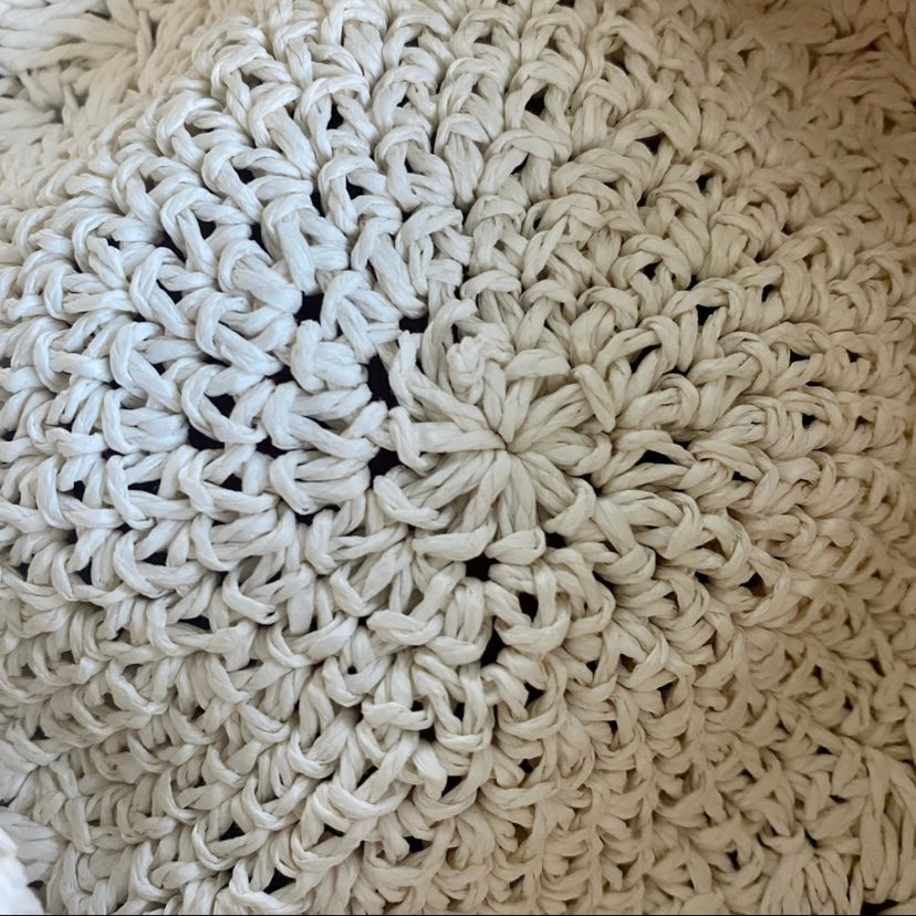 SCALA White Wide Brim 100% Paper Sunhat