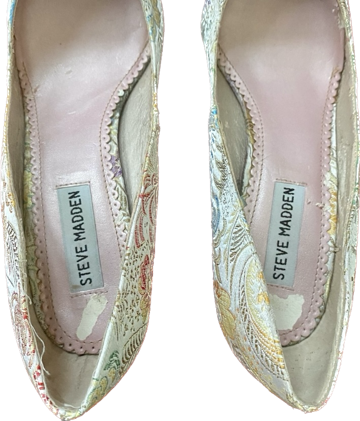 Vintage Brocade Floral Steve Madden “Darring” Heels (8.5 M)