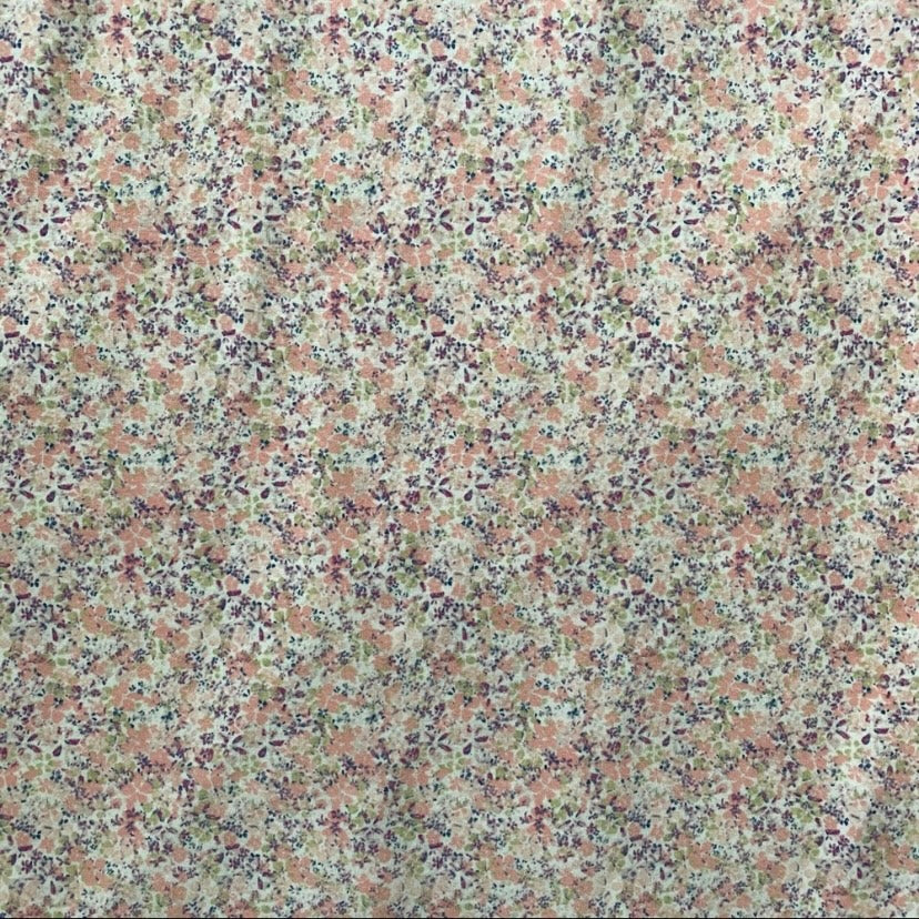 Spring 90s Pastel Pink Floral Sleeveless Racerback Turtleneck