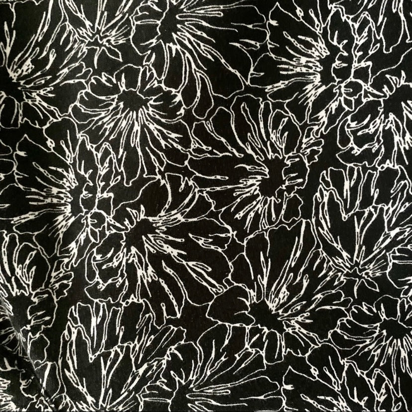 Black & White Sloane Floral Pattern Cropped Pants (10)