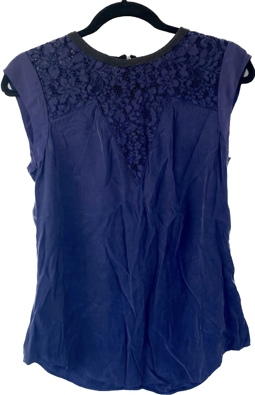 Velvety Crushed Silk Eggplant Lace Top (6)