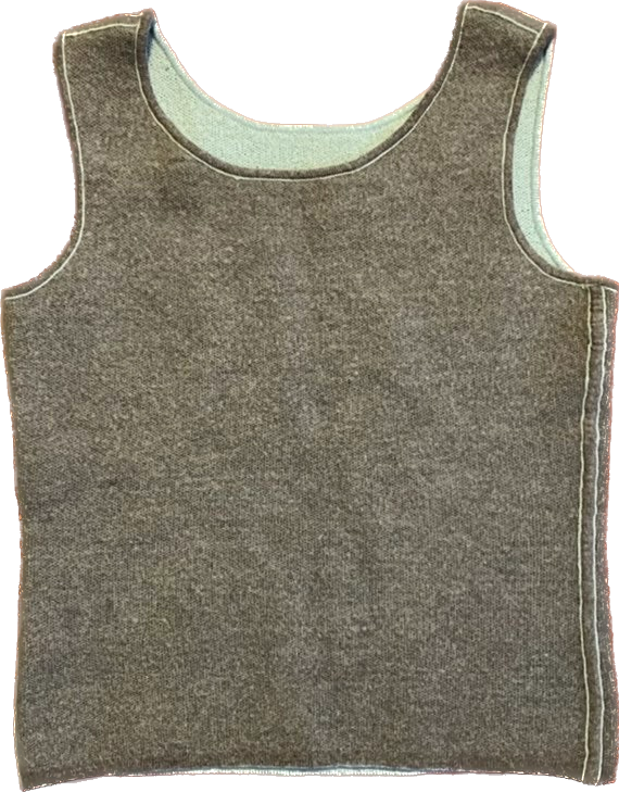 🔔 Vintage Reversible Grey/ Light Cyan Blue Sweater Vest (M)