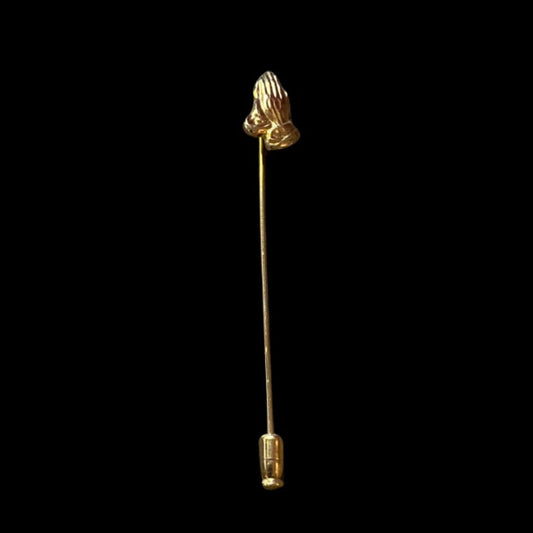 Vintage Gold Praying Hands Stick/Lapel Pin