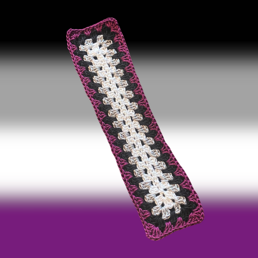 Asexual Spectrum Pride Micro-Crocheted Cotton Bookmark
