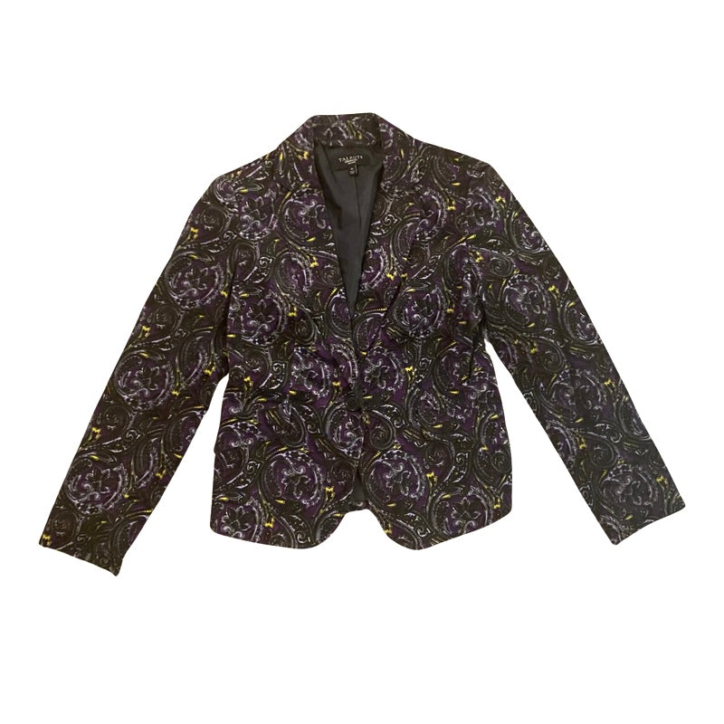 Velvet Black/Purple/Yellow Paisley Blazer (4P)