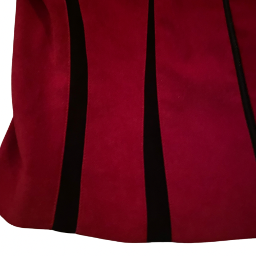 Vintage Positive Attitude Burgundy & Black Velvet Jacket (8P)